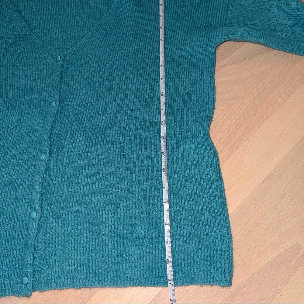 Sezane Barry Cardigan in Light Sage Green Blue Medium - Picture 9 of 9